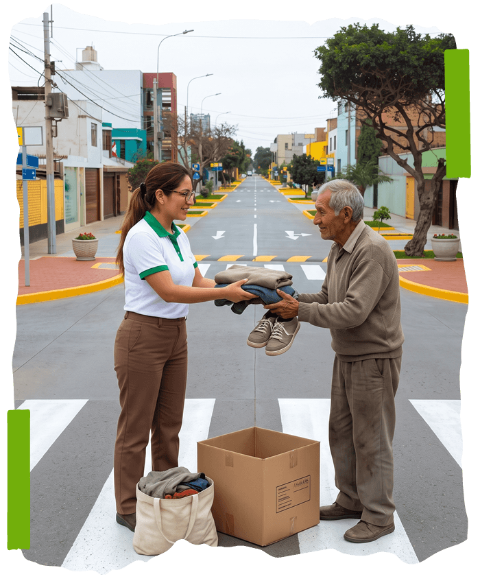 Beneficiados del programa de reciclaje